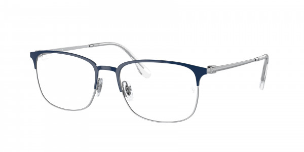 Ray-Ban Optical RX6494 Eyeglasses, 3155 BLU ON SILVER (BLUE)