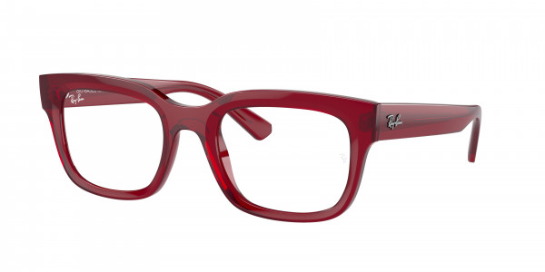 Ray-Ban Optical RX7217 CHAD Eyeglasses, 8265 CHAD TRANSPARENT RED (RED)