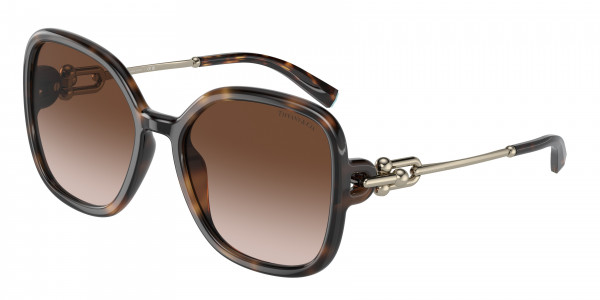 Tiffany & Co. TF4202U Sunglasses, 80153B HAVANA BROWN GRADIENT (TORTOISE)