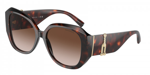 Tiffany & Co. TF4207BF Sunglasses, 80023B HAVANA BROWN GRADIENT (TORTOISE)
