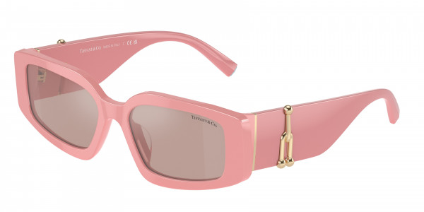Tiffany & Co. TF4208U Sunglasses, 8383/5 SOLID PINK LIGHT PINK MIRROR S (PINK)
