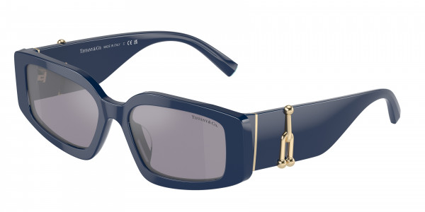 Tiffany & Co. TF4208U Sunglasses, 83852S SPECTRUM BLUE VIOLET MIRROR SI (BLUE)