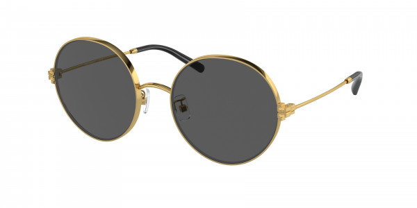 Tory Burch TY6096 Sunglasses, 332787 GOLD DARK GREY (GOLD)