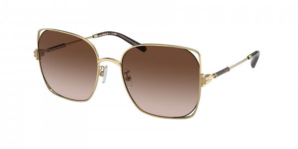 Tory Burch TY6097 Sunglasses, 331613 GOLD BROWN GRADIENT (GOLD)