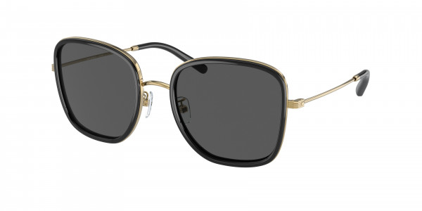 Tory Burch TY6101 Sunglasses, 336687 BLACK DARK GREY (BLACK)