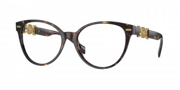 Versace VE3334 Eyeglasses, 108 HAVANA (TORTOISE)