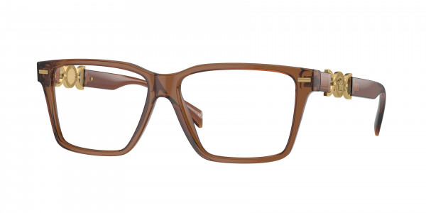 Versace VE3335 Eyeglasses, 5028 TRANSPARENT BROWN (BROWN)