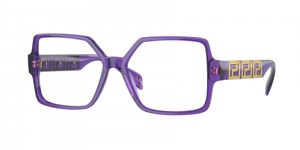 Versace VE3337 Eyeglasses, 5408 TRANSPARENT VIOLET (VIOLET)