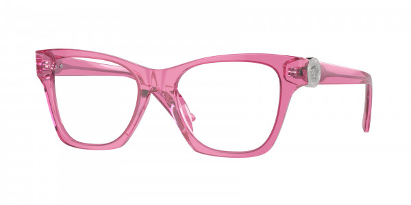Versace VE3341U Eyeglasses, 5421 TRANSPARENTE PINK (PINK)