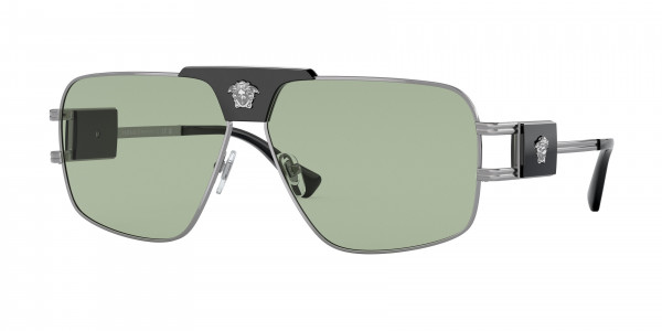 Versace VE2251 Sunglasses, 1001/2 GUNMETAL GREEN (GREY)