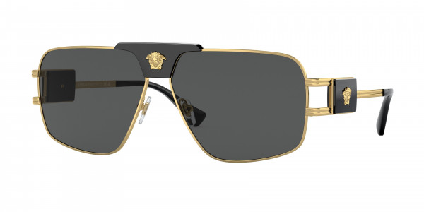 Versace VE2251 Sunglasses, 100287 GOLD DARK GREY (GOLD)