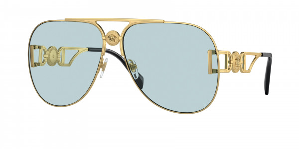 Versace VE2255 Sunglasses, 1002/1 GOLD LIGHT BLUE (GOLD)