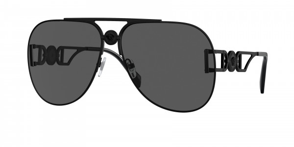 Versace VE2255 Sunglasses, 126187 MATTE BLACK DARK GREY (BLACK)