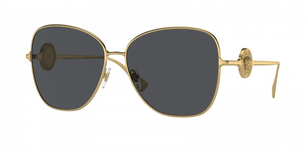 Versace VE2256 Sunglasses, 100287 GOLD DARK GREY (GOLD)