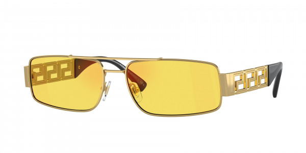 Versace VE2257 Sunglasses, 1002C9 GOLD YELLOW MIRROR RED (GOLD)