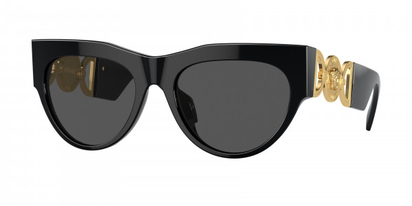 Versace VE4440U Sunglasses, GB1/87 BLACK DARK GREY (BLACK)