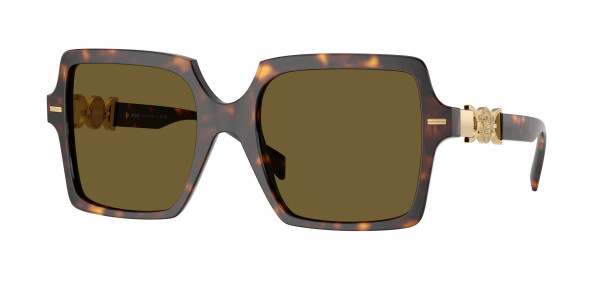 Versace VE4441 Sunglasses, 108/73 HAVANA DARK BROWN (TORTOISE)
