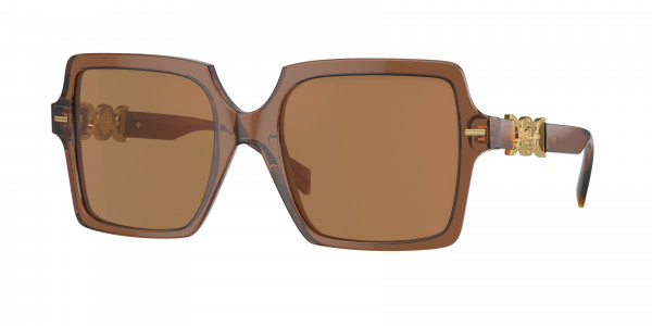 Versace VE4441 Sunglasses, 5028/O TRANSPARENT BROWN BROWN ORANGE (BROWN)