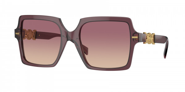 Versace VE4441 Sunglasses, 520968 TRANSPARENT VIOLET BROWN GRADI (VIOLET)