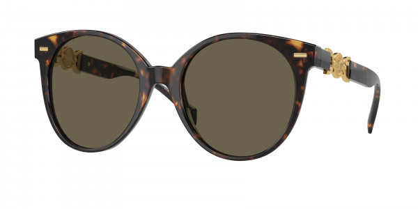 Versace VE4442 Sunglasses, 108/3 HAVANA BROWN (TORTOISE)