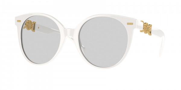Versace VE4442 Sunglasses, 314/M3 WHITE PHOTO GREY (WHITE)