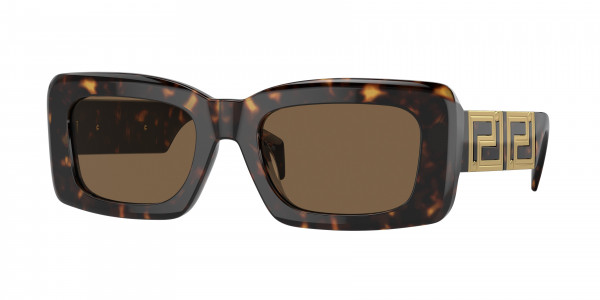 Versace VE4444U Sunglasses, 108/73 HAVANA DARK BROWN (TORTOISE)