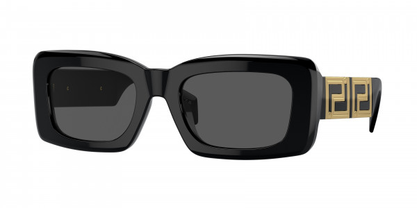 Versace VE4444U Sunglasses, GB1/87 BLACK DARK GREY (BLACK)