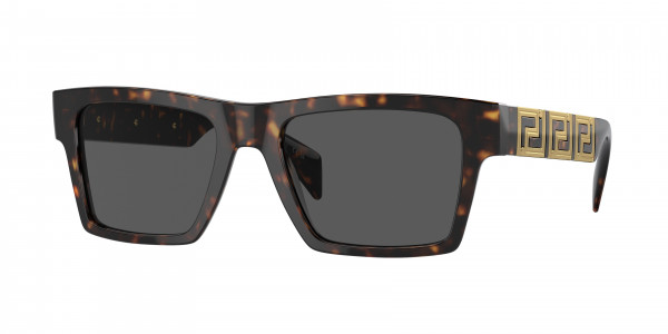 Versace VE4445F Sunglasses, 108/87 HAVANA DARK GREY (TORTOISE)