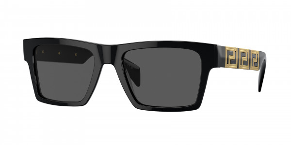 Versace VE4445F Sunglasses, GB1/87 BLACK DARK GREY (BLACK)