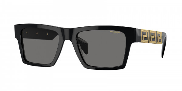 Versace VE4445 Sunglasses, GB1/81 BLACK POLAR DARK GREY (BLACK)