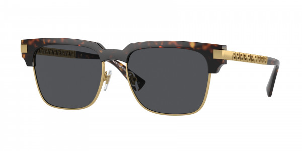 Versace VE4447 Sunglasses, 108/87 HAVANA DARK GREY (TORTOISE)