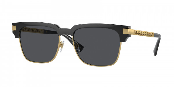 Versace VE4447 Sunglasses, GB1/87 BLACK DARK GREY (BLACK)
