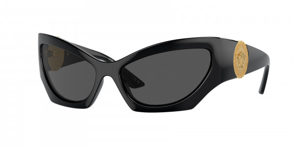 Versace VE4450 Sunglasses, GB1/87 BLACK DARK GREY (BLACK)