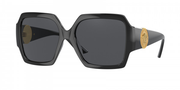 Versace VE4453 Sunglasses, GB1/87 BLACK DARK GREY (BLACK)