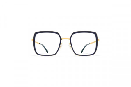 Mykita LAYANA Eyeglasses, A76-Glossy Gold/Milky Indigo