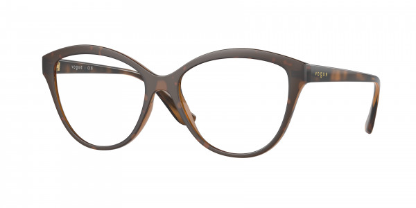 Vogue VO5489 Eyeglasses, 2386 TOP HAVANA/TRANSPARENT BROWN (BROWN)