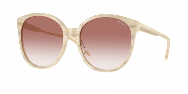 Vogue VO5509S Sunglasses, 30708D BEIGE HORN CLEAR GRADIENT PINK (BROWN)
