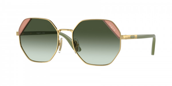 Vogue VO4268S Sunglasses, 280/8E GOLD GREEN GRADIENT (GOLD)