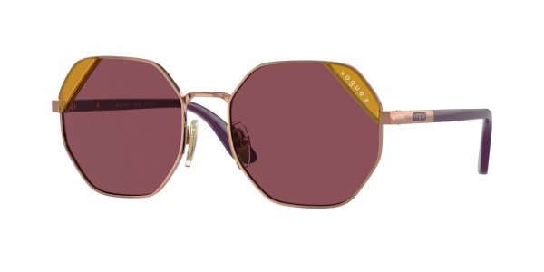 Vogue VO4268S Sunglasses, 51525Q ROSE GOLD PURPLE POLAR (GOLD)