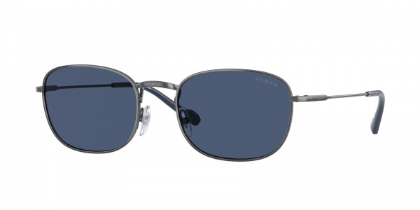 Vogue VO4276S Sunglasses, 513680 SILVER ANTIQUE DARK BLUE (SILVER)