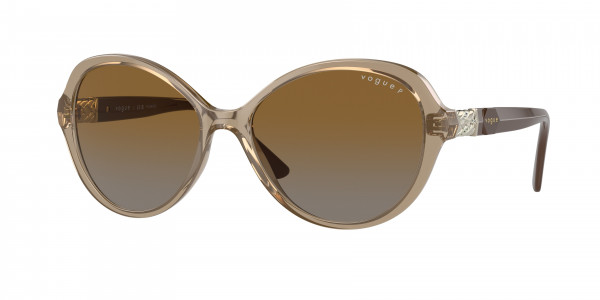 Vogue VO5475SB Sunglasses, 2940T5 TRANSPARENT BROWN POLAR GREY G (BROWN)