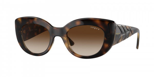Vogue VO5480S Sunglasses, W65613 DARK HAVANA GRADIENT BROWN (BROWN)