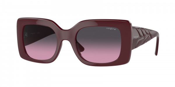 Vogue VO5481S Sunglasses, 304890 FULL BORDEAUX VIOLET GRADIENT (RED)