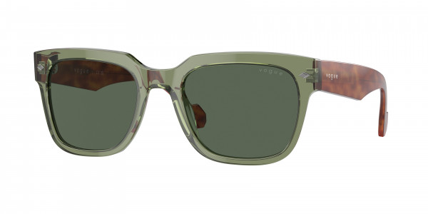 Vogue VO5490S Sunglasses, 282171 TRANSPARENT GREEN DARK GREEN (GREEN)