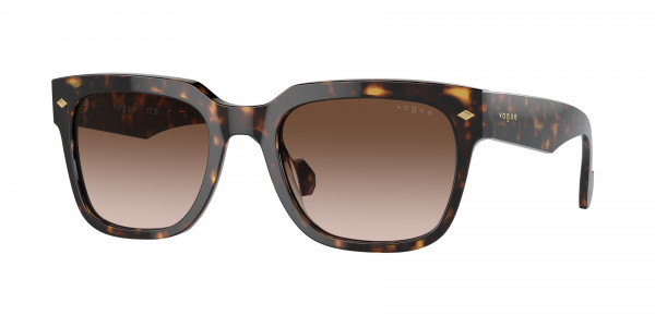 Vogue VO5490S Sunglasses, W65613 DARK HAVANA GRADIENT BROWN (BROWN)