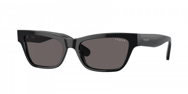 Vogue VO5514S Sunglasses, W44/87 BLACK BLACK SMOKE (BLACK)