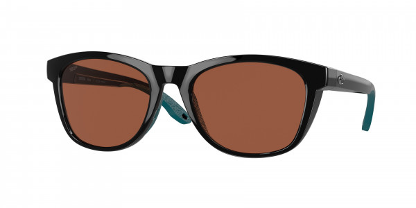 Costa Del Mar 6S9108 ALETA Sunglasses, 910807 ALETA BLACK COPPER 580P (BLACK)
