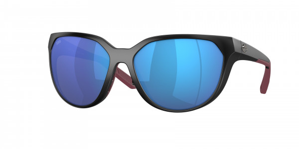 Costa Del Mar 6S9110 MAYFLY Sunglasses, 911001 MAYFLY MATTE BLACK BLUE MIRROR (BLACK)