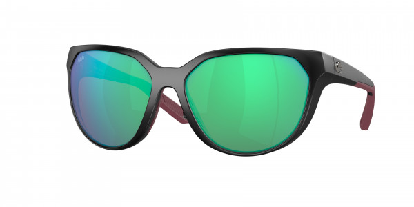 Costa Del Mar 6S9110 MAYFLY Sunglasses, 911002 MAYFLY MATTE BLACK GREEN MIRRO (BLACK)