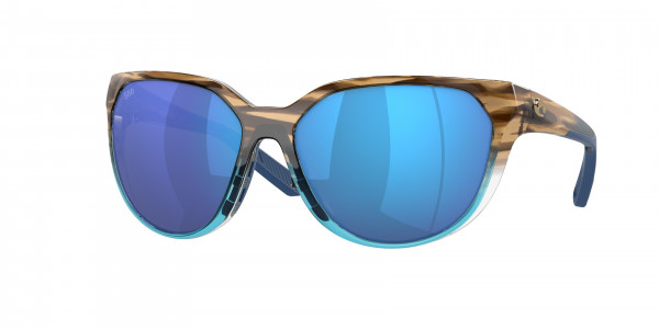 Costa Del Mar 6S9110 MAYFLY Sunglasses, 911005 MAYFLY WAHOO BLUE MIRROR 580G (GREY)